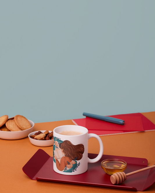 'Girl Reading Book' Mug